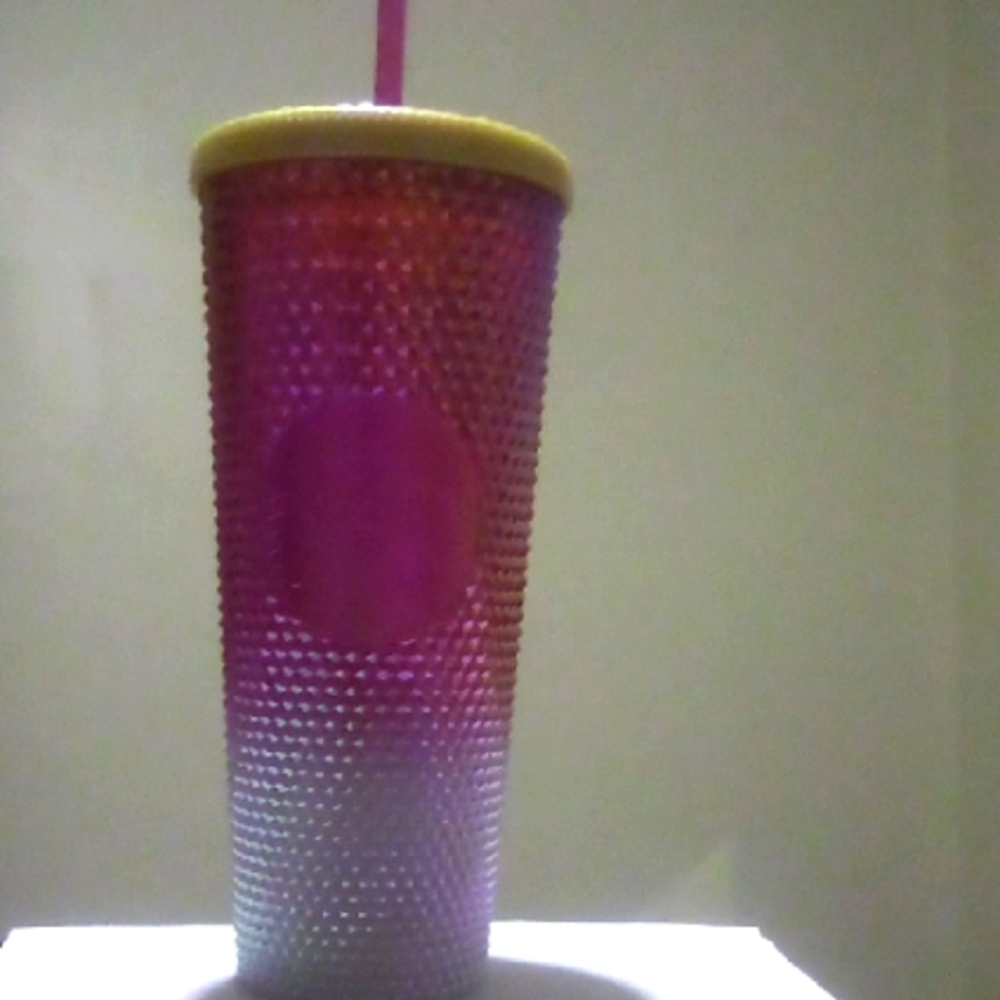 Starbucks XL Starpoint Textured Rainbow Colored Sip Cup NWT